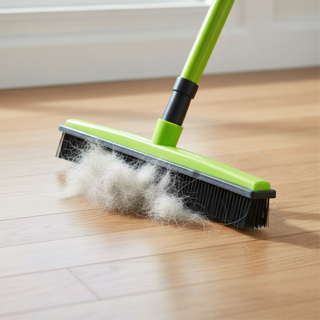 Pet Hair Removal Broom Mop — Hands-Free & Washable