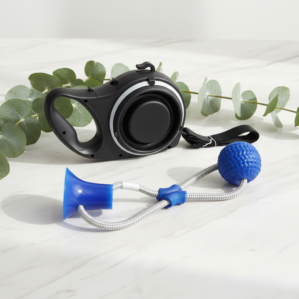 Dog Leash with Water Bottle & Travel Cup Set