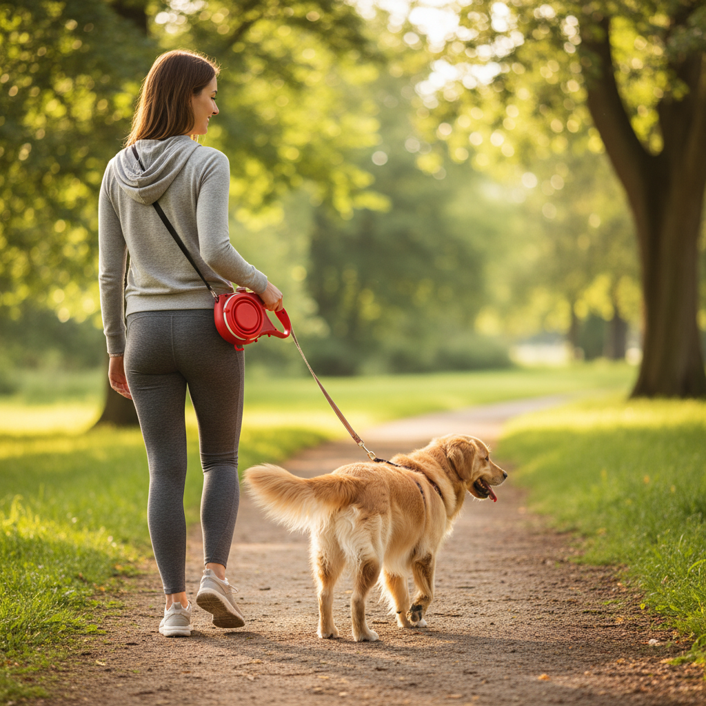 Dog Leash with Water Bottle & Travel Cup Set