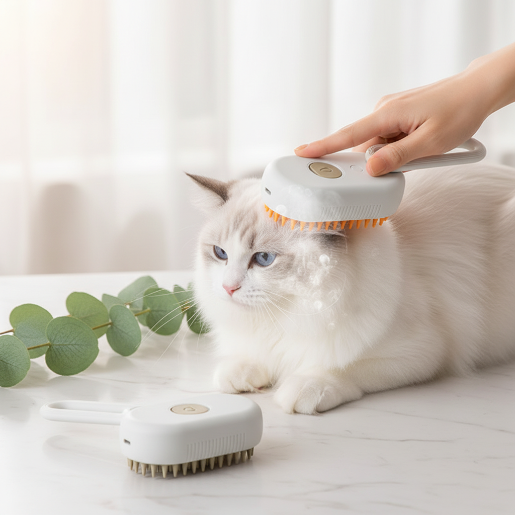 3-in-1 Electric Steam Grooming Brush for Pets