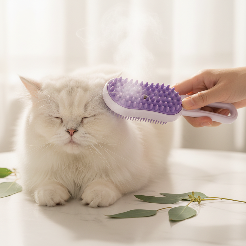 3-in-1 Electric Steam Grooming Brush for Pets