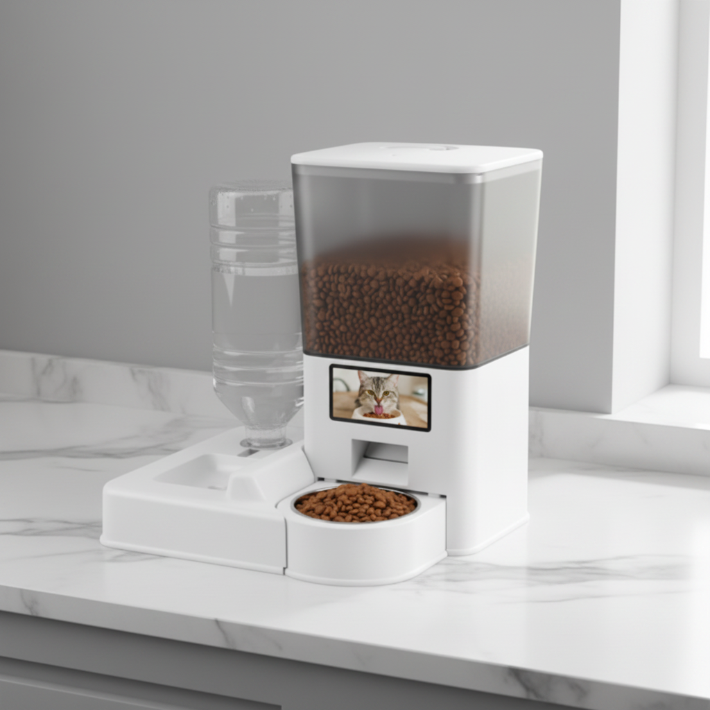 Smart Pet Feeder with Live Camera & Auto Portions
