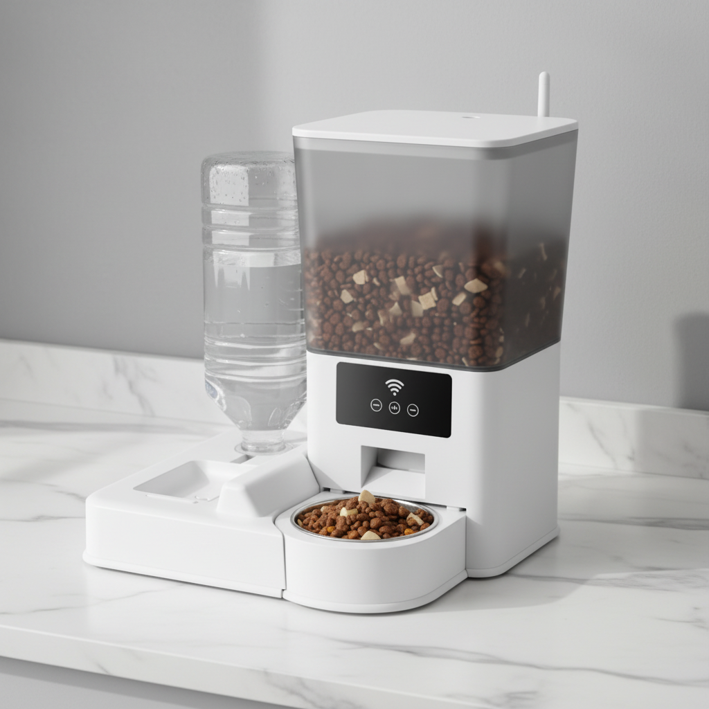 Smart Pet Feeder with Live Camera & Auto Portions