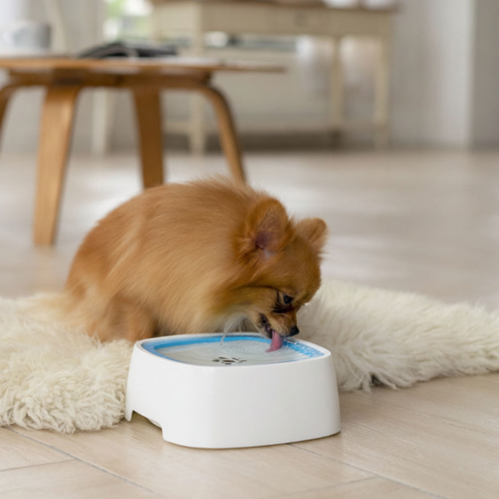 Non-Slip Floating Dog Drinking Bowl — Spill-Resistant