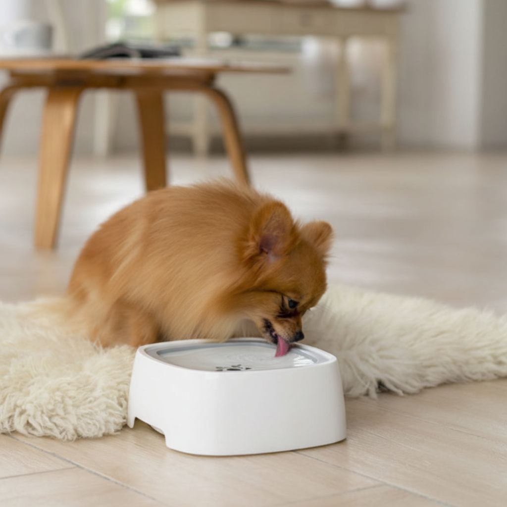 Non-Slip Floating Dog Drinking Bowl — Spill-Resistant
