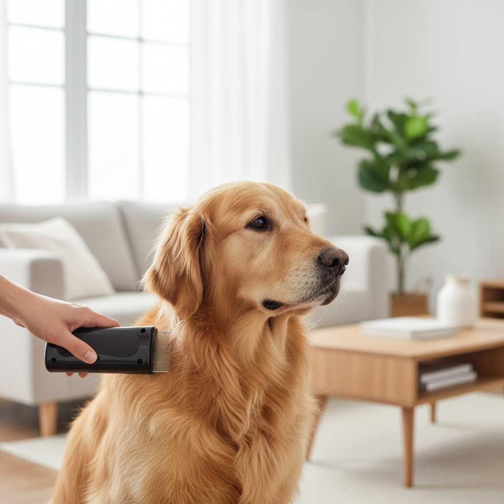 Dual-Action Pet Grooming Comb — Detangle & Deshed