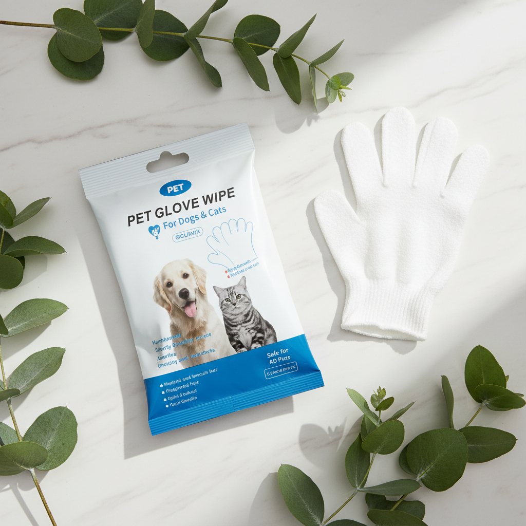 Pet Cleaning Gloves & Wipes — Complete Hygiene Kit