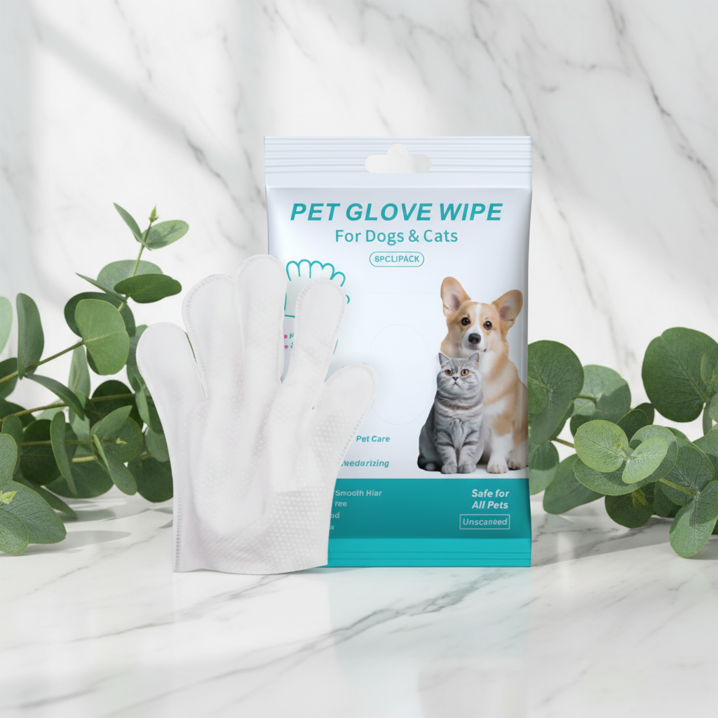 Pet Cleaning Gloves & Wipes — Complete Hygiene Kit