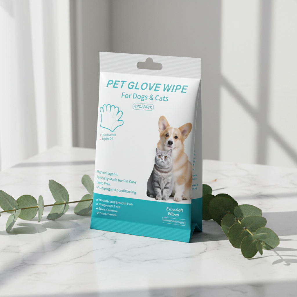 Pet Cleaning Gloves & Wipes — Complete Hygiene Kit