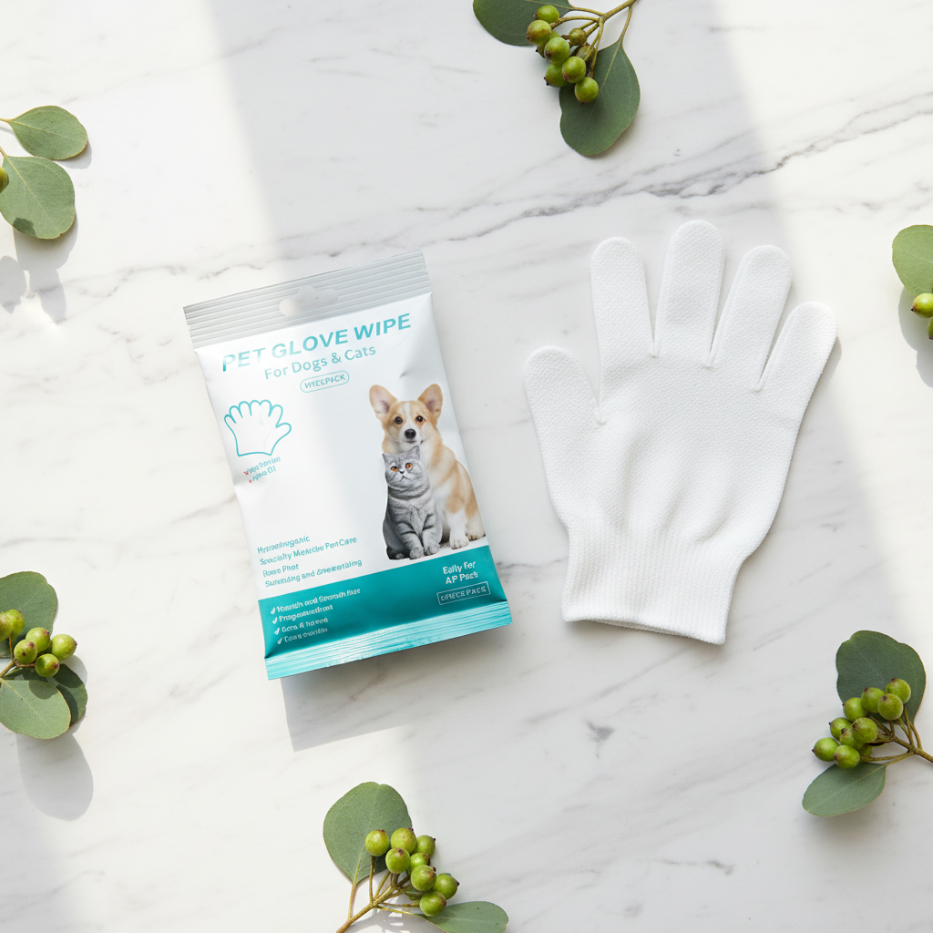 Pet Cleaning Gloves & Wipes — Complete Hygiene Kit